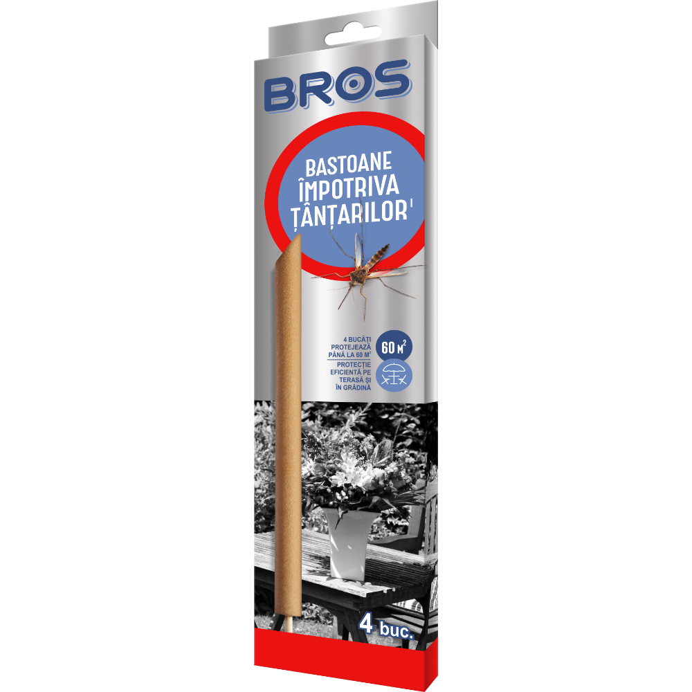 Oferte la Batoane fumigene pentru tantari, capuse si alte insecte Bros, 4 bucati