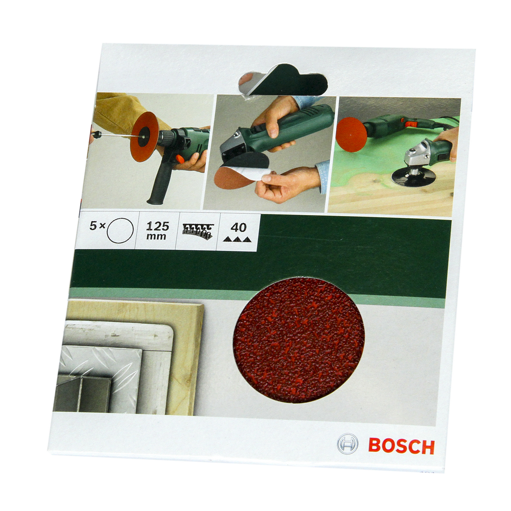 Oferte la Foi abrazive Bosch, granulatie 40, 125 mm, 5 bucati, pentru polizor unghiular si masina de gaurit