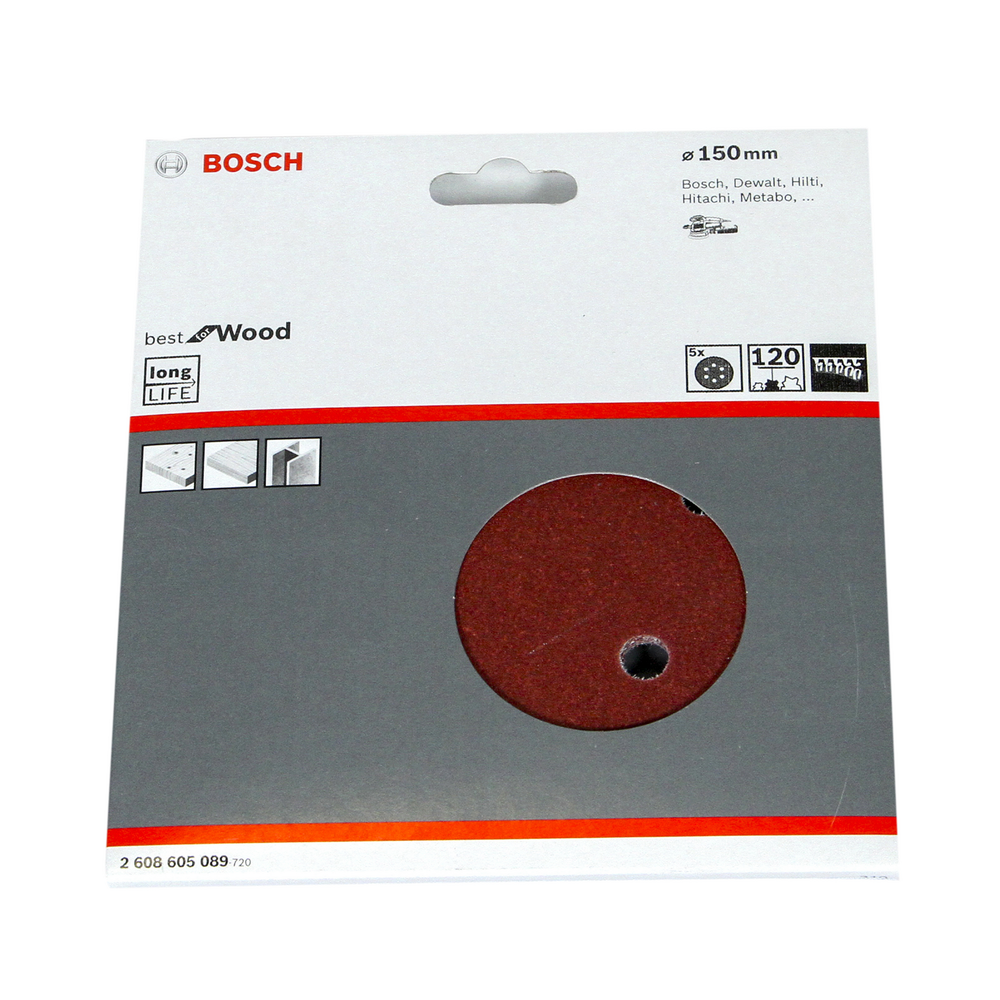 Oferte la Foi abrazive Bosch, granulatie 120, 150 mm, 5 bucati