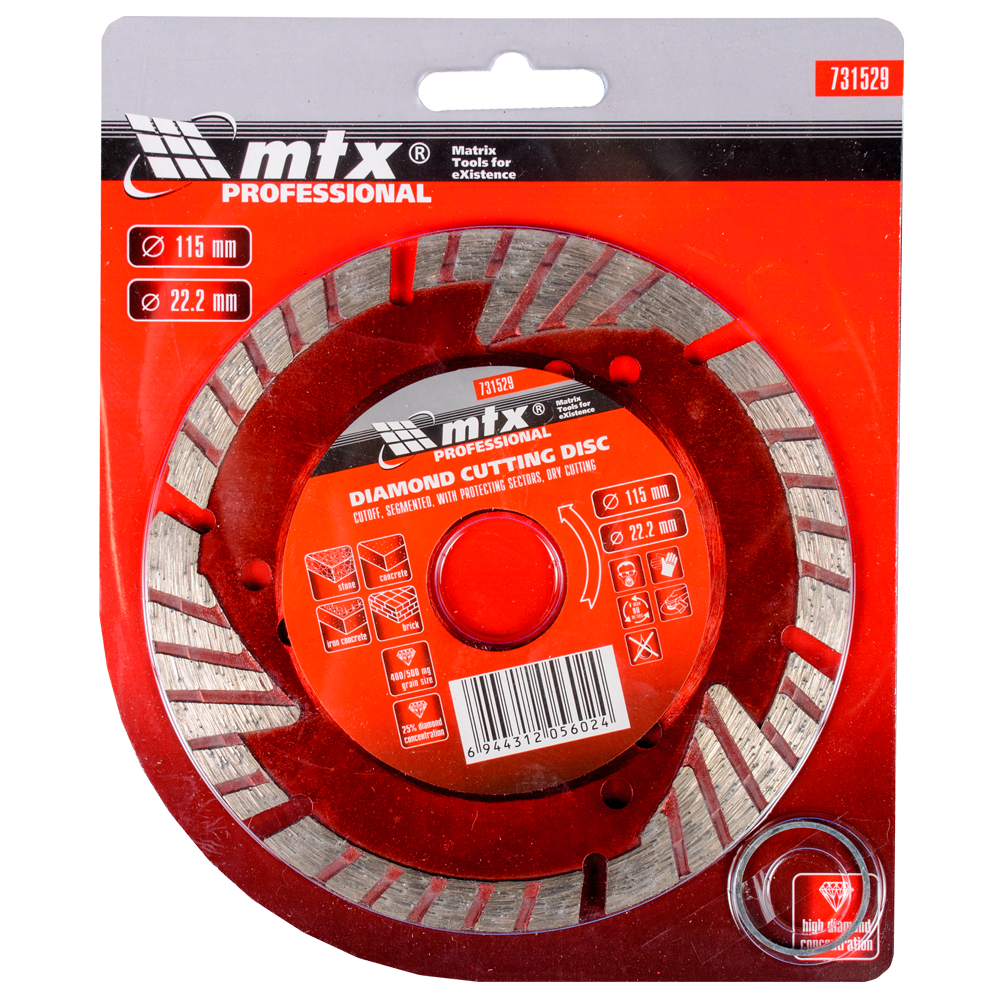 Oferte la Disc diamantat taiere uscata MTX Professional, 115 x 22.2 mm
