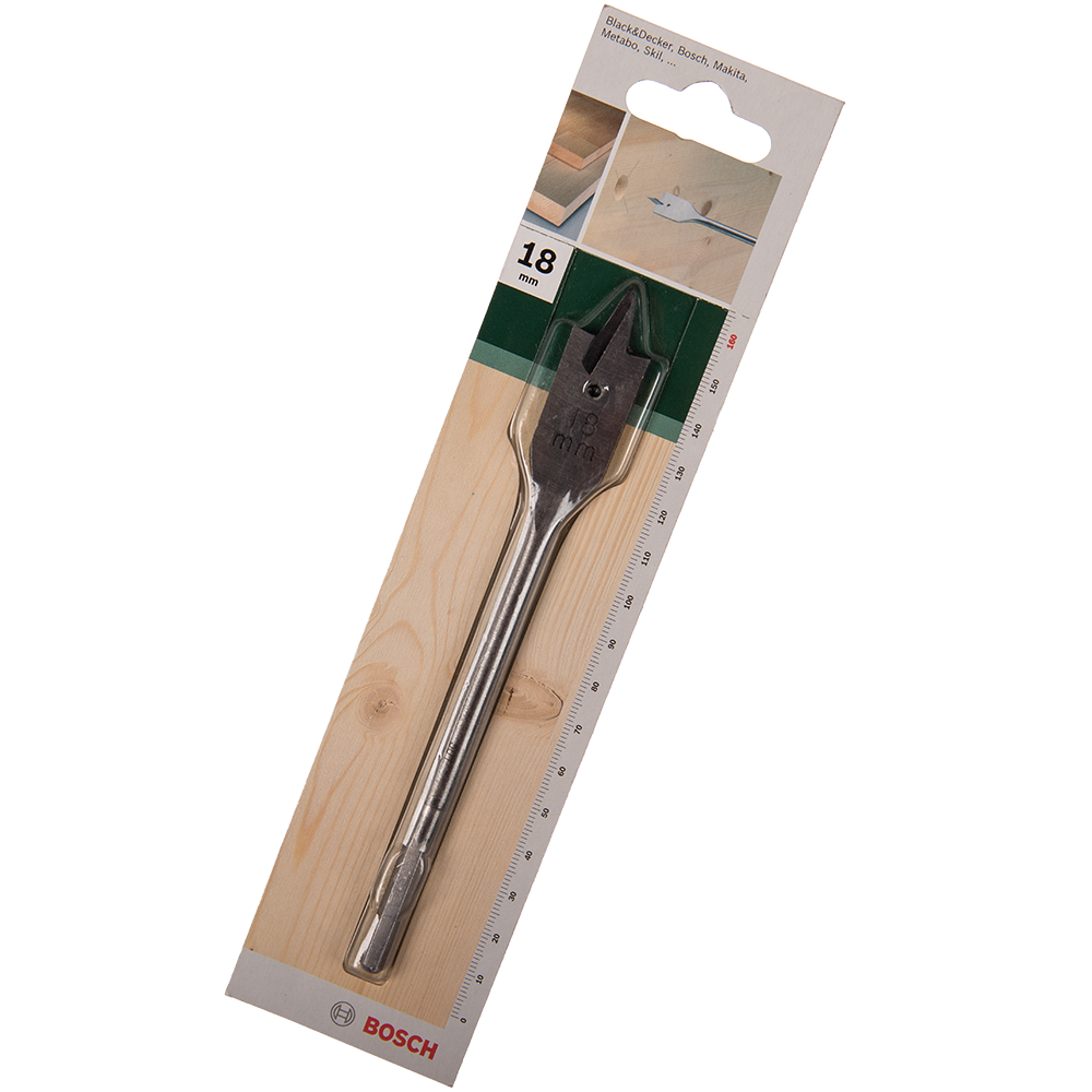 Oferte la Burghiu plat cu prindere hexagonala Bosch, pentru lemn, 18 mm