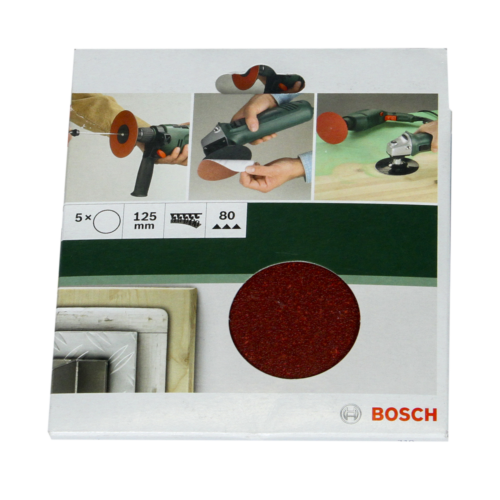 Oferte la Foi abrazive Bosch, granulatie 80, 125 mm, 5 bucati, pentru polizor unghiular si masina de gaurit