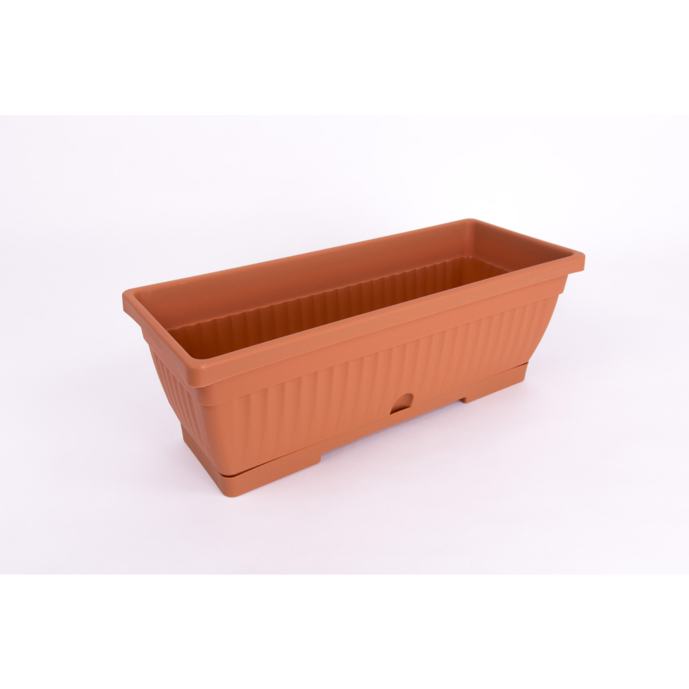 Oferte la Jardiniera dreptunghiulara Harplast Verbena, plastic, teracot, 10.5 l, 50 cm
