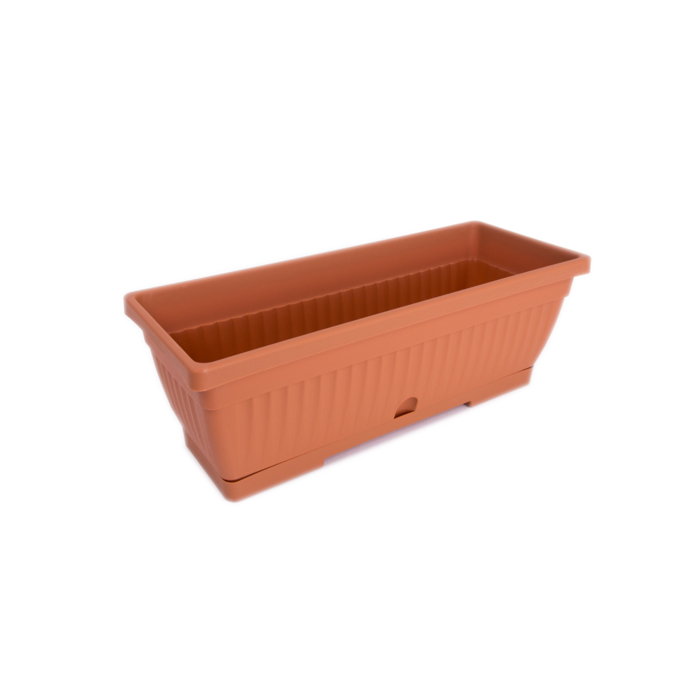 Oferte la Jardiniera dreptunghiulara Harplast Verbena, plastic, teracot, 13 l, 60 cm