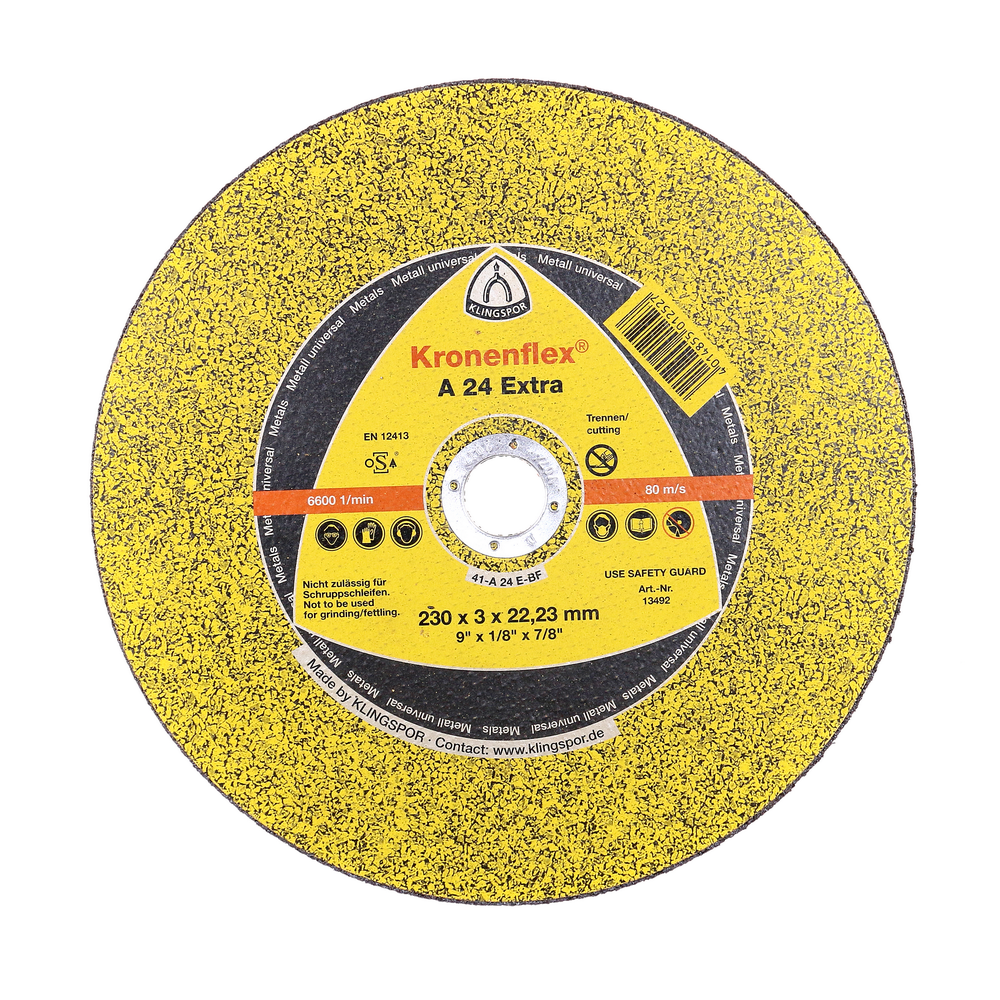 Oferte la Disc debitare metal, Klingspor 13492, 230 x 22.23 x 3 mm