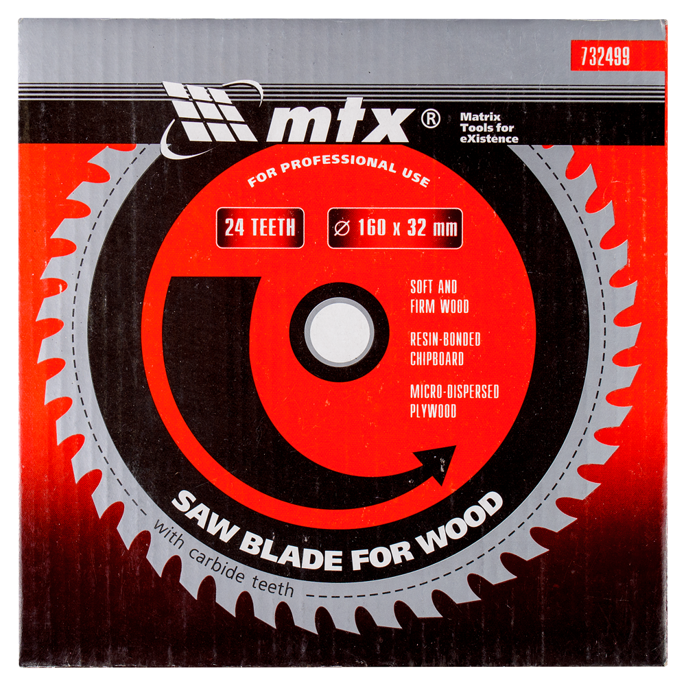 Oferte la Disc debitare lemn, MTX, 160 х 32 mm, 24 dinti