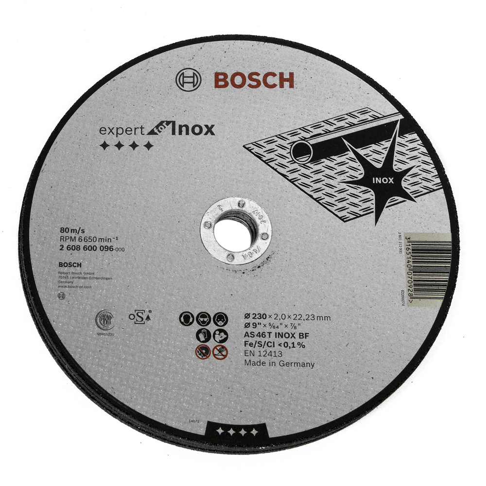 Oferte la Disc debitare drept inox, Bosch Expert 2608600096, 230 X 22,23 X 2 mm