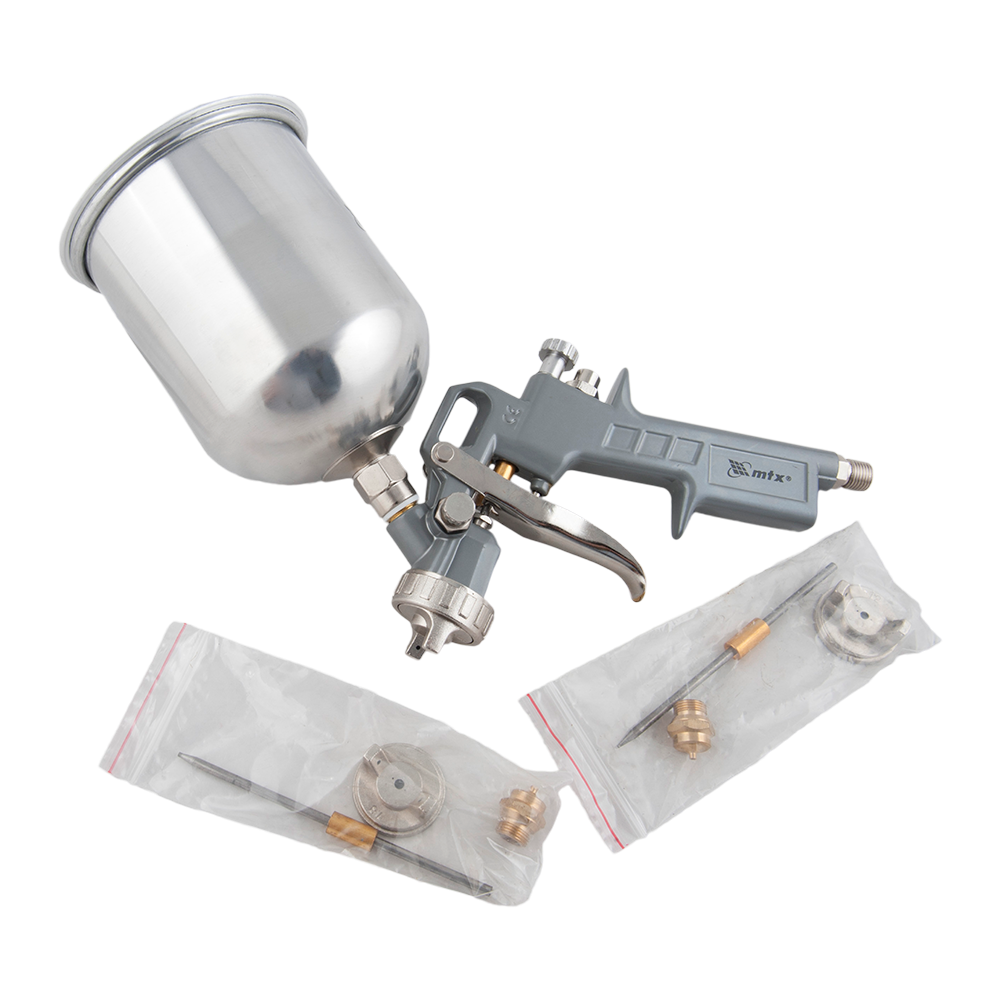 Oferte la Pistol de vopsit pneumatic MTX, 1.2 mm, 1.5 mm, 1.8 mm, cupa sus, 1 l