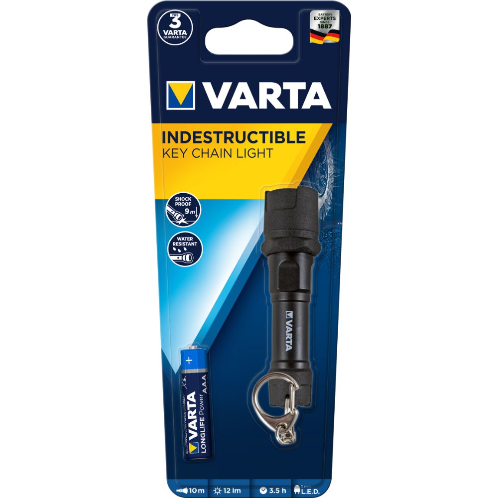 Oferte la Lanterna LED tip breloc Varta 16701, indestructibila, 1 x AAA, 12 lm, IPX4