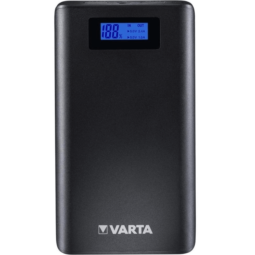 Oferte la Baterie externa Varta LCD Power Bank 7800mAh, display LCD, port USB 2.4A si USB 1A, 192 g, Li-Ion, 80 x 105 x 22 mm