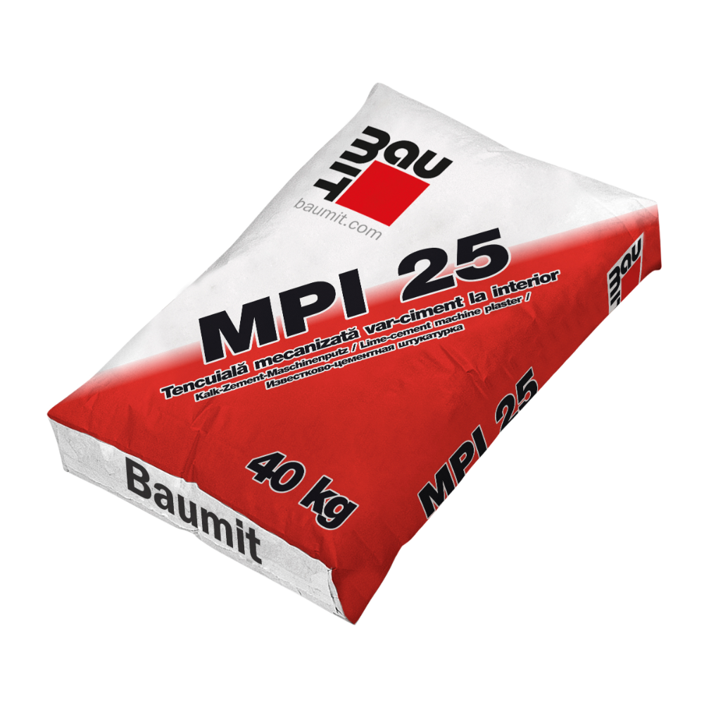 Oferte la Tencuiala aplicare manuala / mecanizata Baumit MPI 25, interior, 40 kg