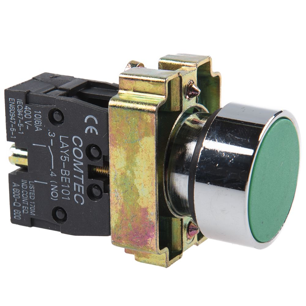 Oferte la Buton cu revenire+etrier si modul 1ND Comtec, 10A, verde