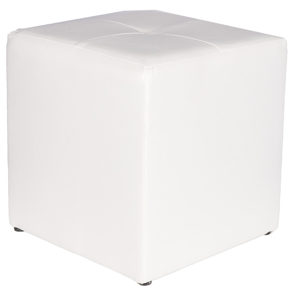 Oferte la Taburet Cool tapiterie imitatie de piele, alb IP21894, 36 x 36 x 38 cm