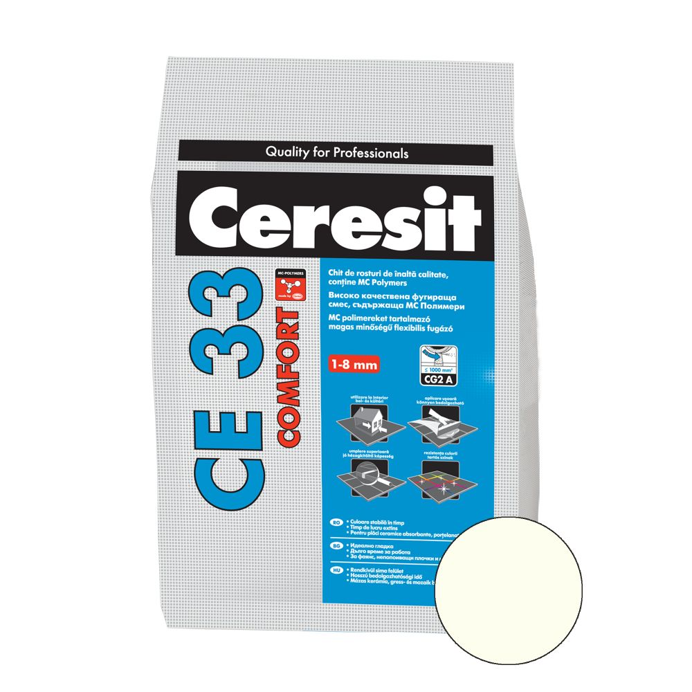 Oferte la Chit de rosturi gresie si faianta Ceresit CE 33, alb, interior, 2 kg