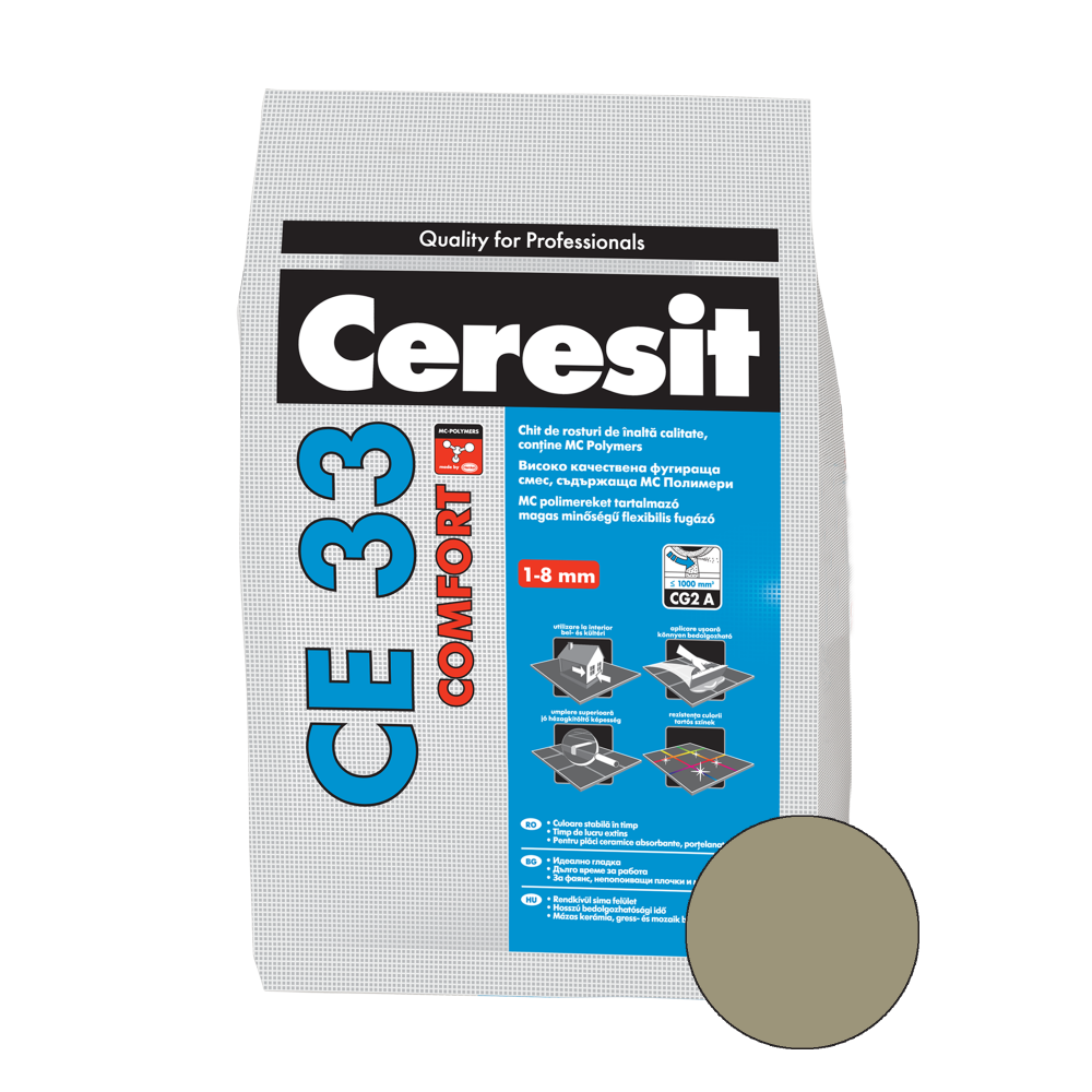 Oferte la Chit de rosturi gresie si faianta Ceresit CE 33, gri, interior, 2 kg