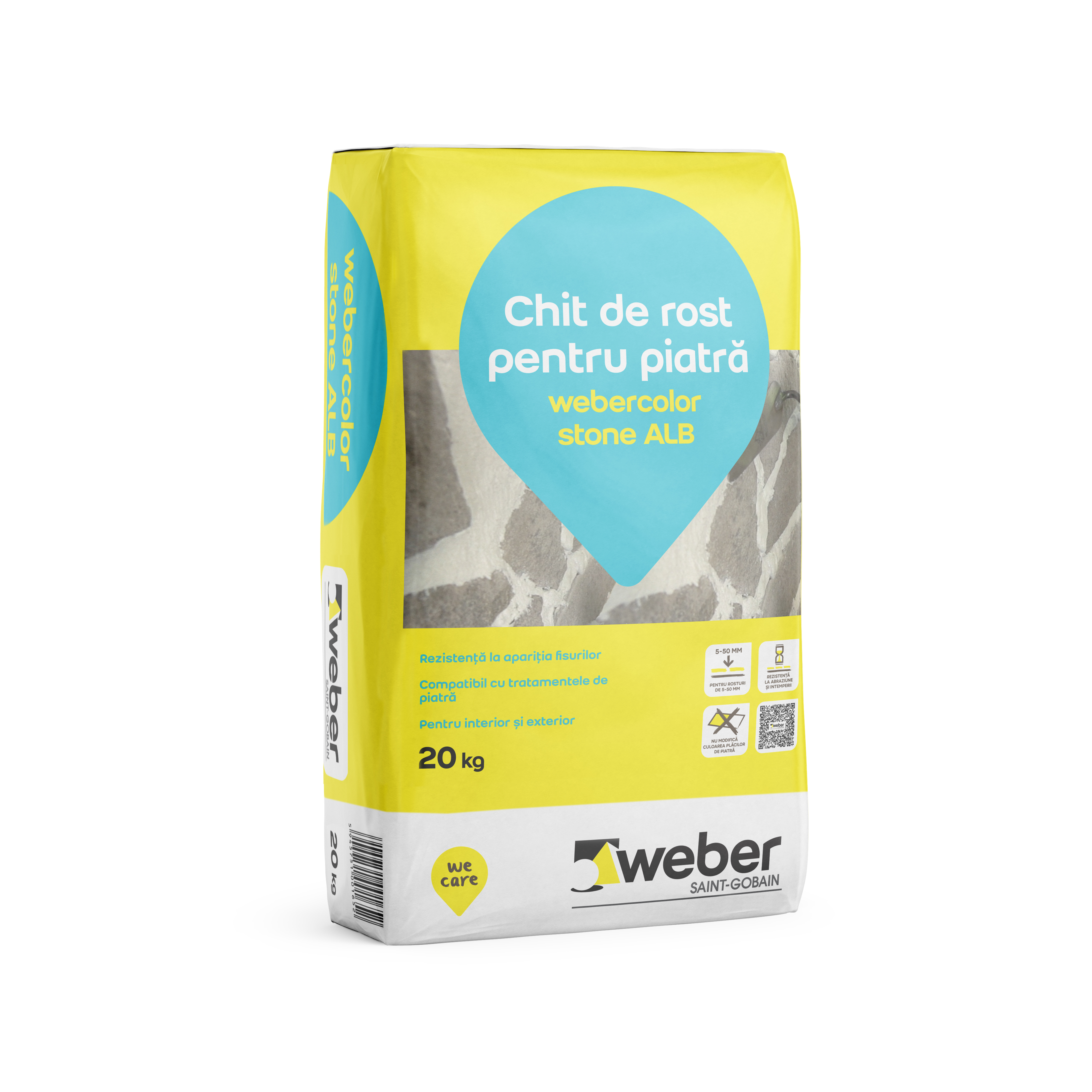 Oferte la Chit de rost pentru piatra naturala, interior/exterior,  Weber webercolor stone 20 Kg, alb