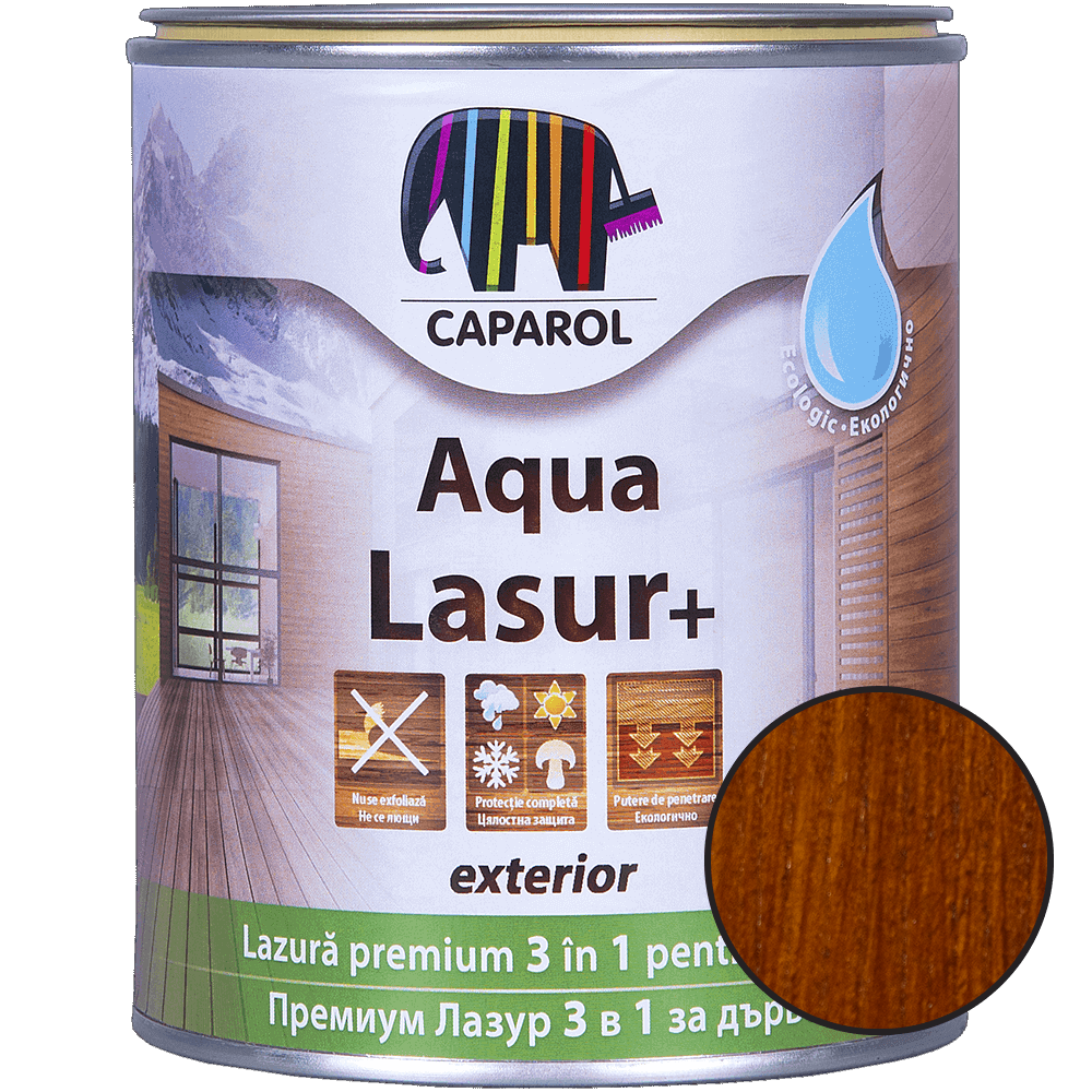 Oferte la Lazura pentru lemn de exterior Caparol Aqua Lasur +, tec, 0,75 l