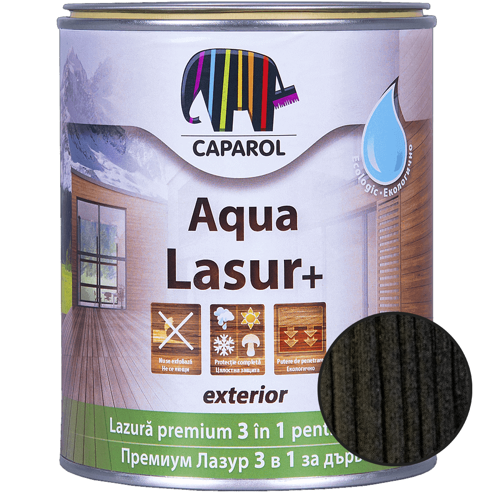 Oferte la Lazura pentru lemn de exterior Caparol Aqua Lasur +, abanos, 0,75 l