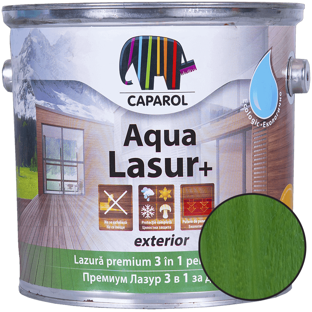 Oferte la Lazura pentru lemn de exterior Caparol Aqua Lasur +, verde, 2,5 l