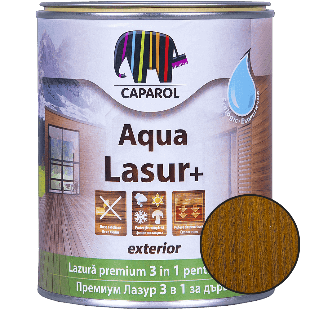 Oferte la Lazura pentru lemn de exterior Caparol Aqua Lasur +, nuc, 0,75 l