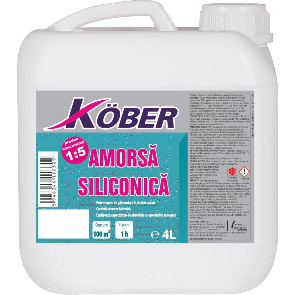 Oferte la Amorsa siliconata Kober G7110-P4L, 4 L