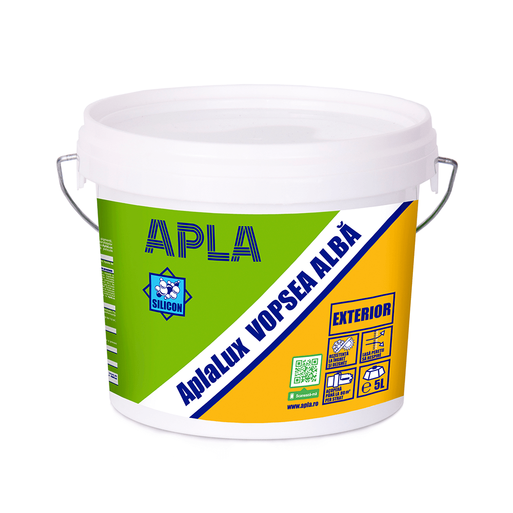 Oferte la Vopsea lavabila exterior AplaLux, alb, 5 l