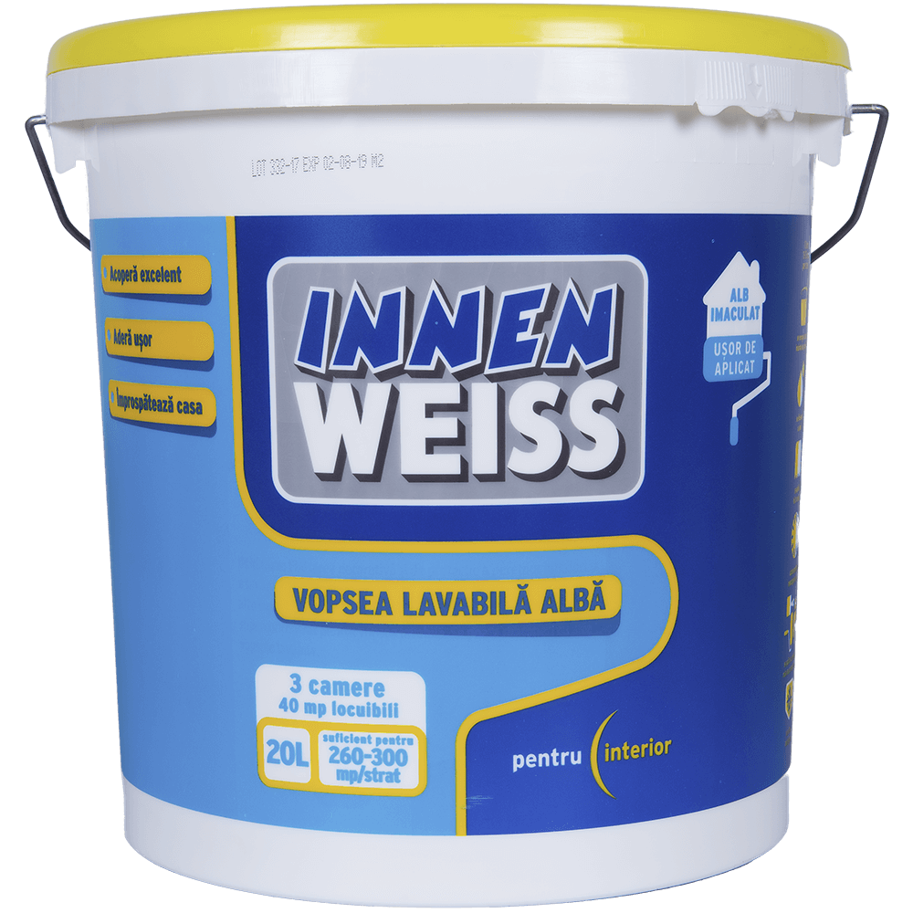 Oferte la Vopsea lavabila interior 3D Innenweiss, alb, 20 l