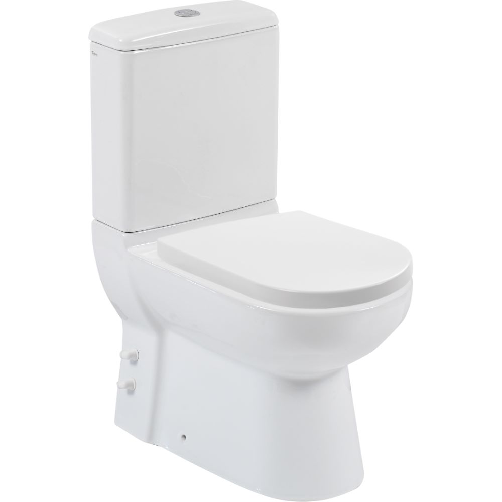 Oferte la Set WC CeraStyle Bella, portelan, alb, evacuare verticala + rezervor, 3/6 litri