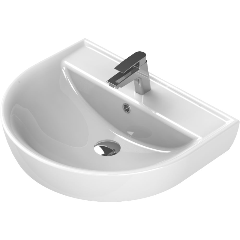Oferte la Lavoar semirotund CeraStyle Bella, ceramica, alb, 55 x 45 x 13 cm