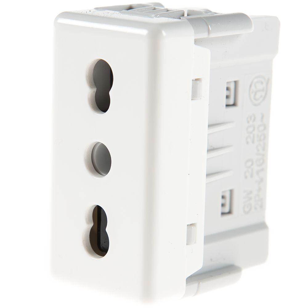 Oferte la Priza standard Italian 2P+E System Gewiss GW20203 1M alb