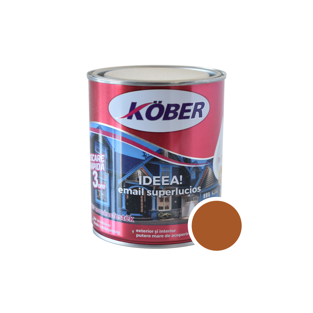 Oferte la Vopsea email Kober Ideea pentru lemn/metal/sticla, interior/exterior, ocru, 0,75 l