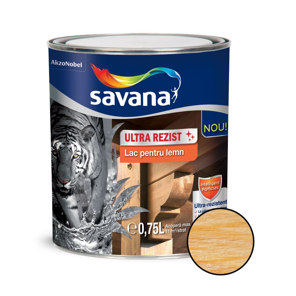Oferte la Lac pentru lemn Savana ultra rezist, interior / exterior, incolor, 0.75 l