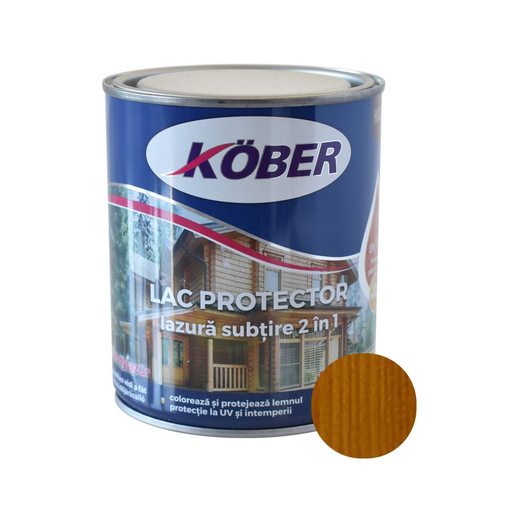 Oferte la Lac protector 2 in 1 pentru lemn, Kober, interior/exterior, stejar, 0,75L