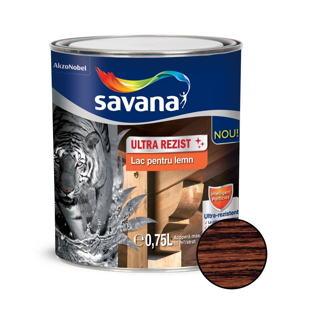 Oferte la Lac pentru lemn Savana ultra rezist, interior / exterior, wenge, 0.75 l