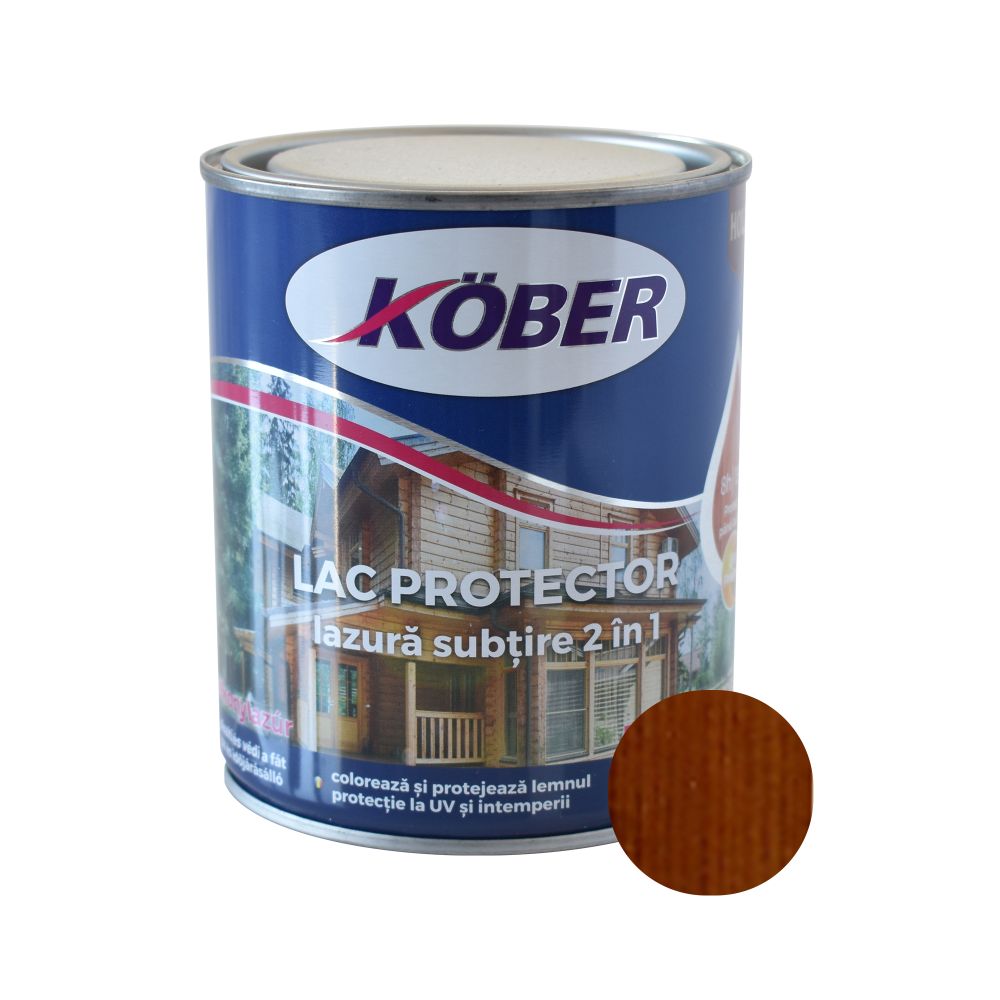 Oferte la Lac protector 2 in 1 pentru lemn, Kober, interior/exterior, nuc mediu, 0,75L