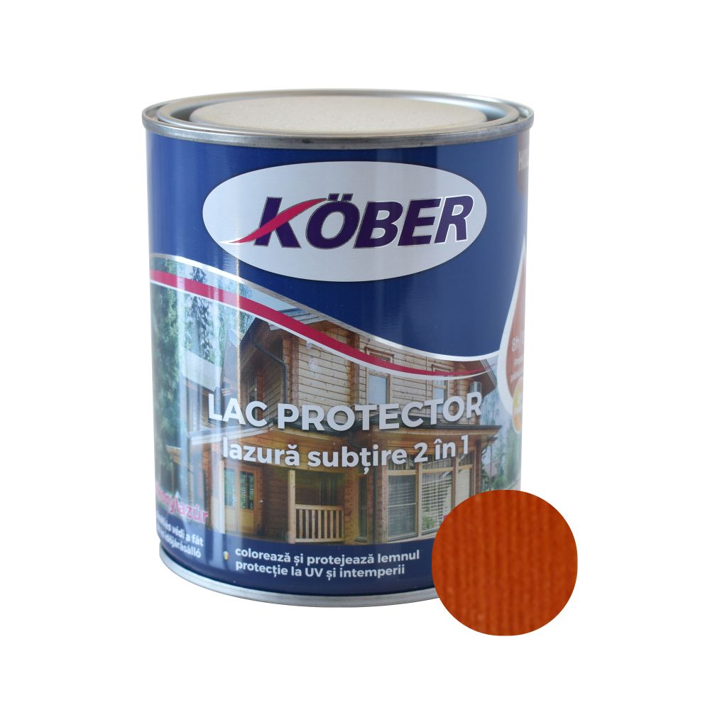 Oferte la Lac protector 2 in 1 pentru lemn, Kober, interior/exterior, cires, 0,75L
