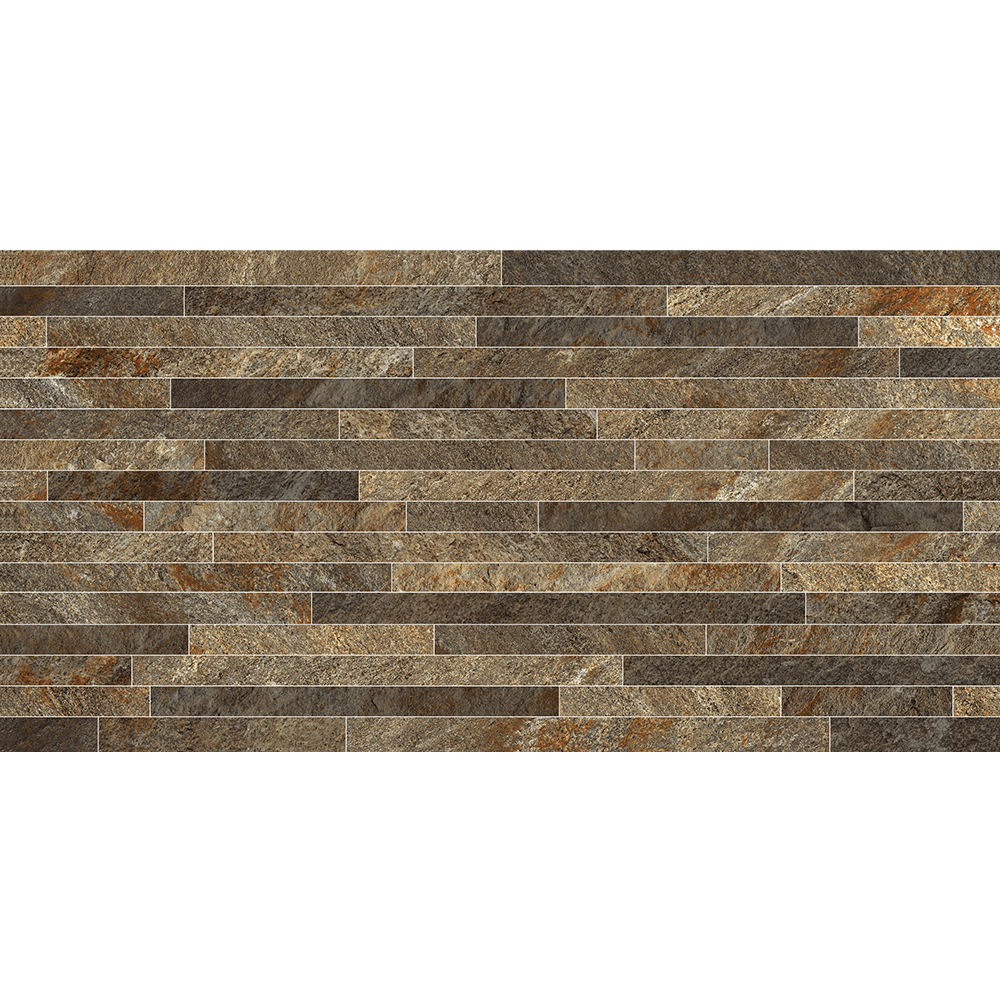 Oferte la Gresie portelanata Keramin Montana 4 PEI 3, maro inchis mat, dreptunghiulara, textura in relief, patrata, grosime 10 mm, 30 x 60 cm