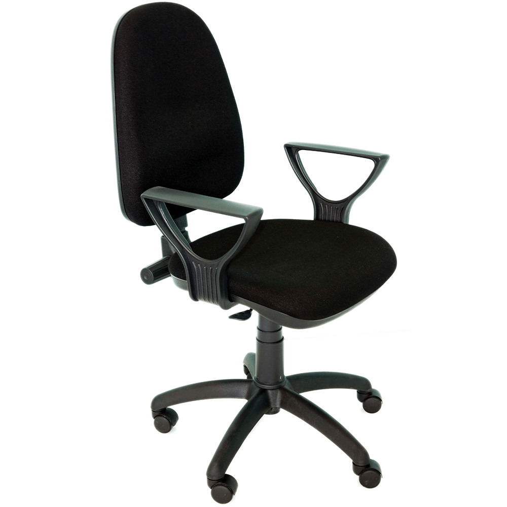 Oferte la Scaun birou ergonomic negru Antares Golf LX C11, tapiterie textil, rotativ, reglabil pe inaltime, 99 - 115 cm