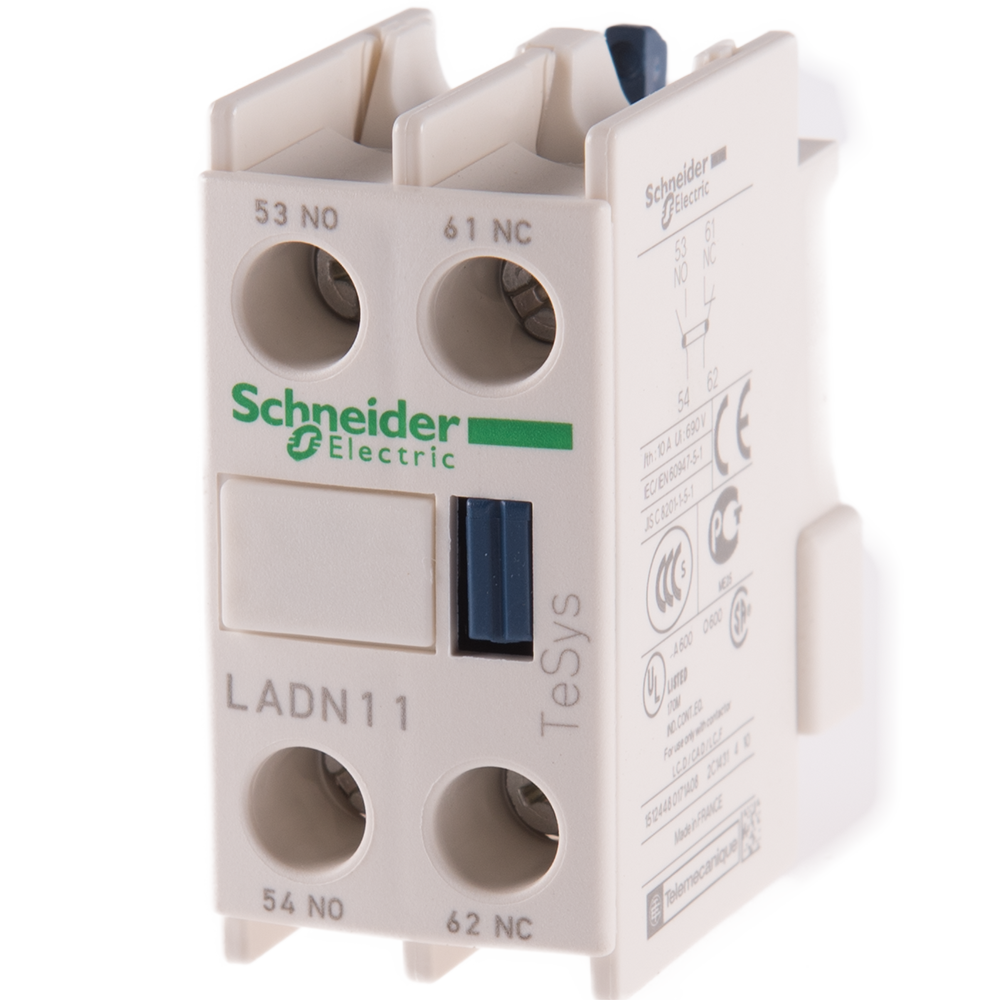 Oferte la Bloc de contacte auxiliare TeSys D, Schneider LADN11, 1NO+1NC, borne cu cleme cu surub