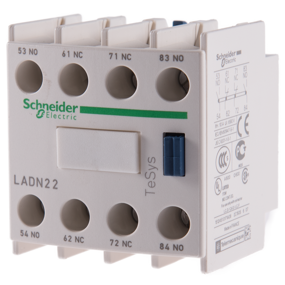 Oferte la Bloc de contacte auxiliare TeSys D, Schneider LADN22, 2NO+2NC, borne cu cleme cu surub