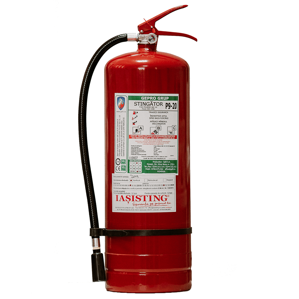 Oferte la Stingator cu pulbere si N2, tip P9