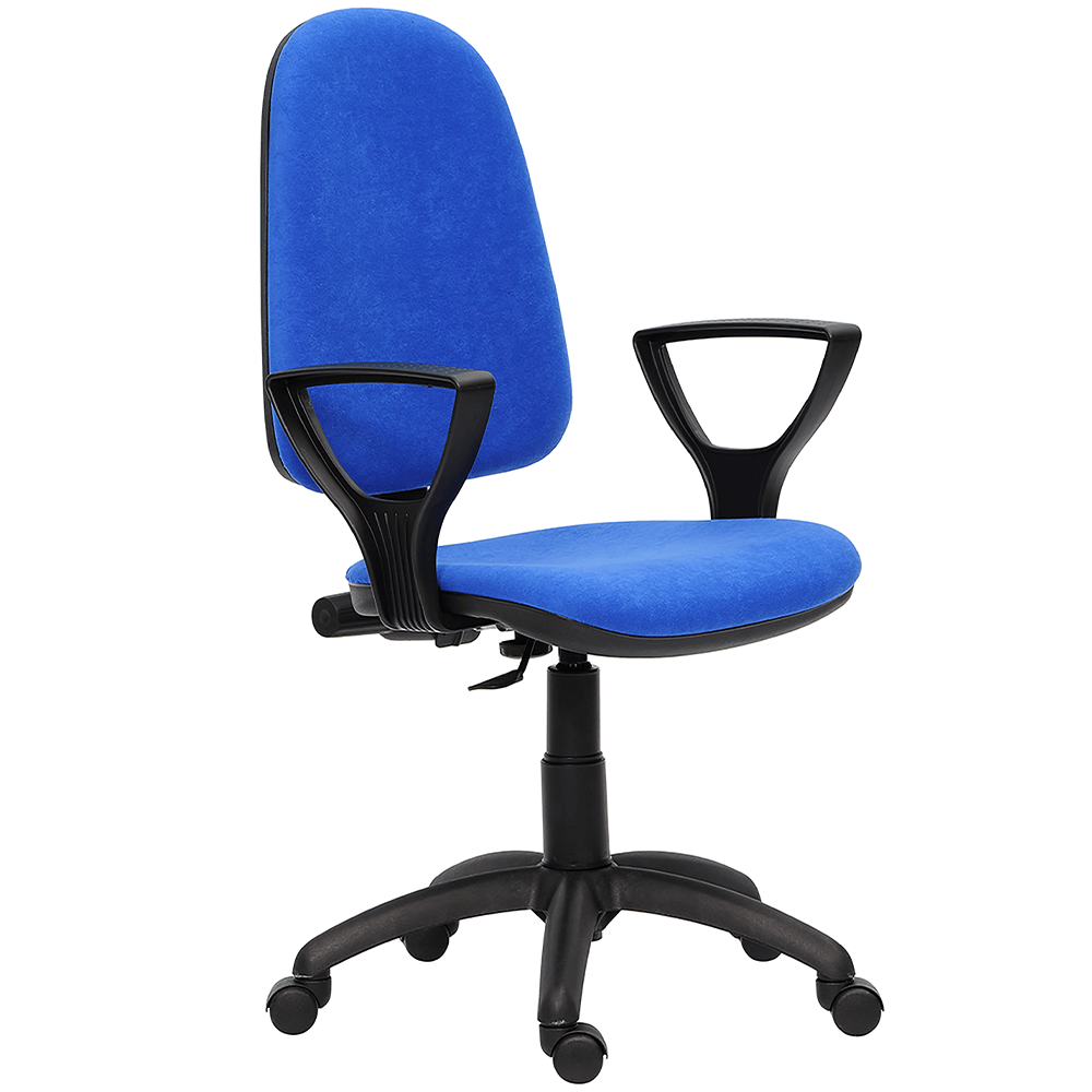 Oferte la Scaun birou ergonomic albastru Antares Golf LX C06, tapiterie textil, rotativ, reglabil pe inaltime, 99 - 115 cm