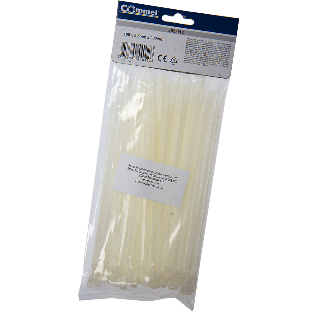 Oferte la Colier PVC Anco, 3.5 x 200 mm, alb, 100 bucati