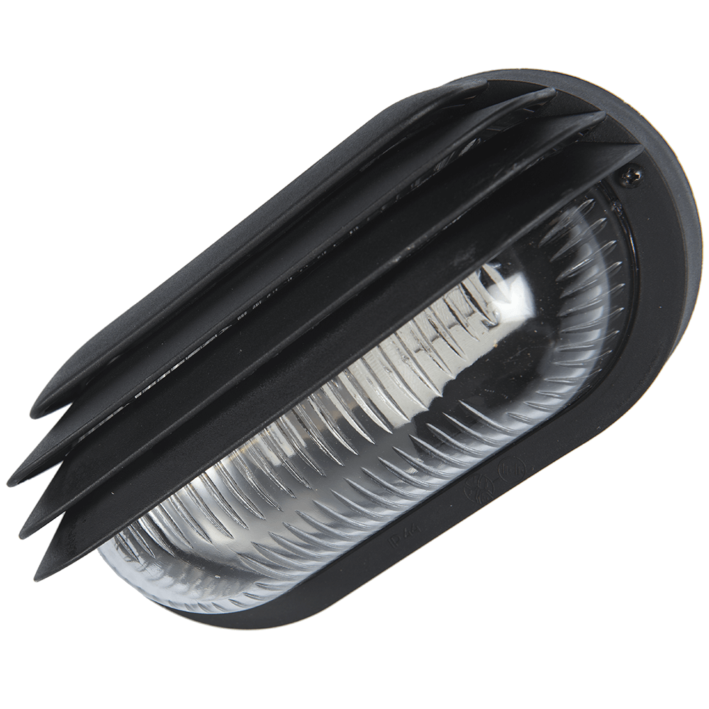 Oferte la Lampa ovala din plastic, E27, 60W, IP44, negru