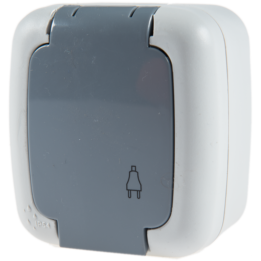 Oferte la Priza cu capac Elegant Comtec MF0012-85780, gri, montaj aparent, IP54