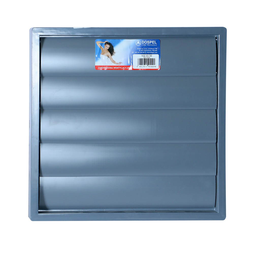Oferte la Grila ventilatie cu jaluzele gravitationale Dospel RKZ300, rectangulara, gri, D 267 mm
