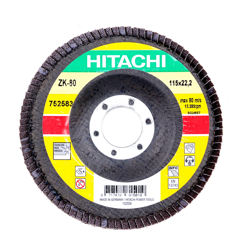 Oferte la Disc lamelar, pentru inox / metale, Hikoki Proline 752583, 115 mm, granulatie 80