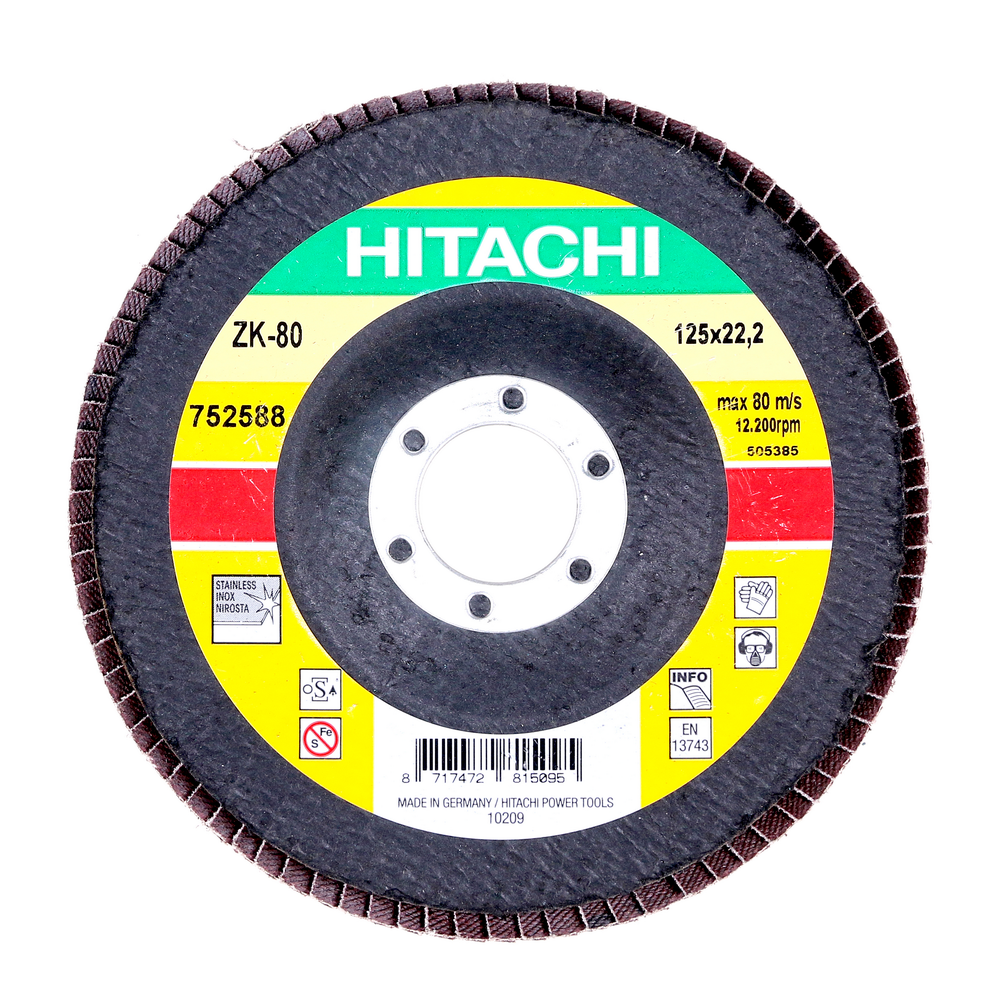 Oferte la Disc lamelar, pentru inox / metale, Hikoki Proline 752588, 125 mm, granulatie 80 