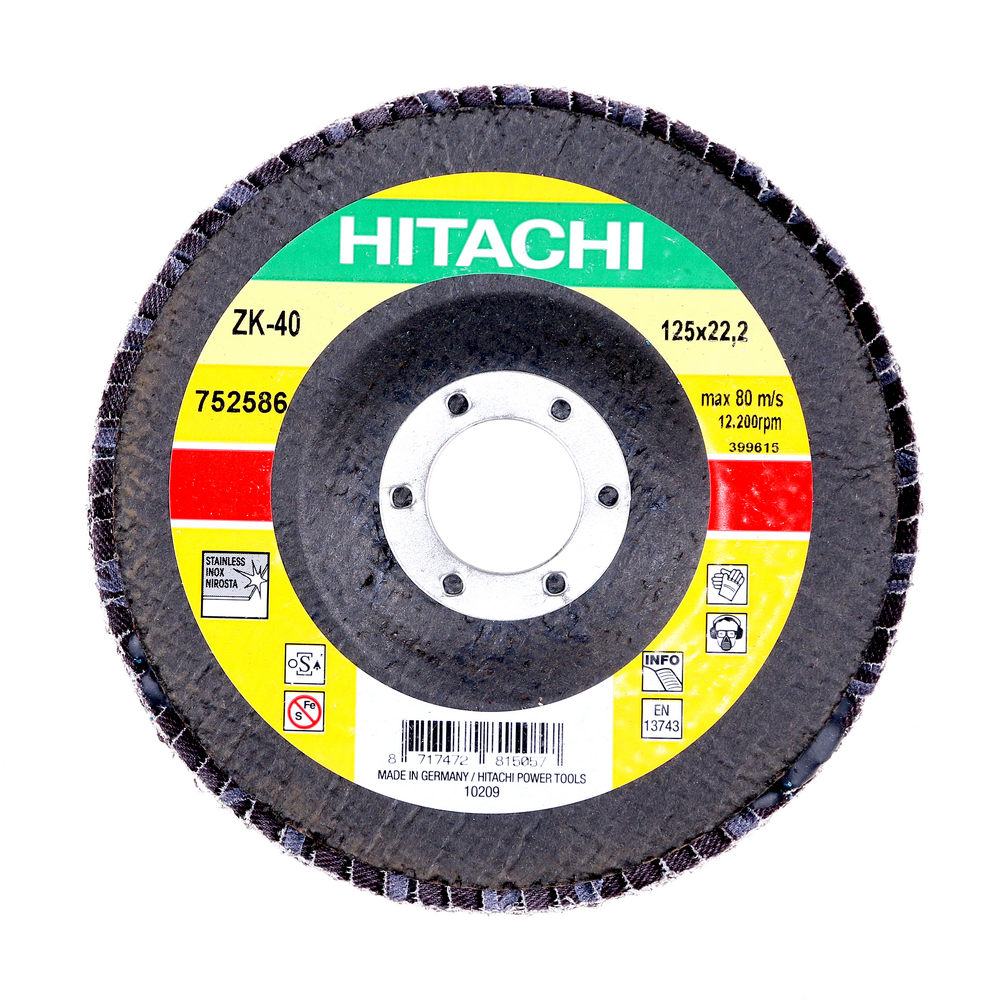 Oferte la Disc lamelar, pentru inox / metale, Hikoki Proline 752586, 125 mm, granulatie 40