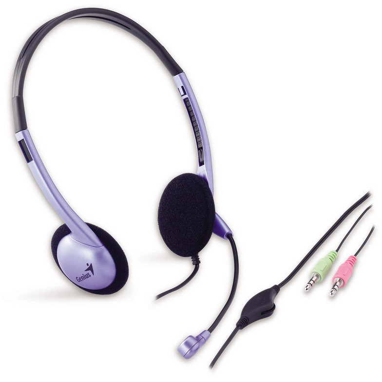 Oferte la Casti Genius HS-02B, cu microfon, mov